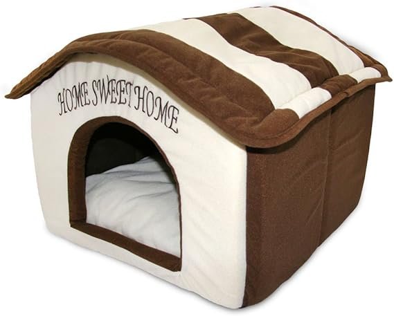 Best Pet Supplies Portable Indoor Pet House – Perfect for Cats & Small Dogs, Easy To Assemble – Cream