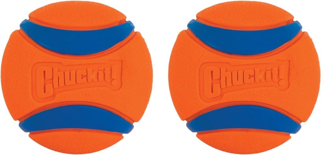 Chuckit Ultra Ball Dog Toy, Small (2 Inch Diameter), Pack of 2, for Breeds 0-20 lbs