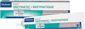 Virbac CET Enzymatic Toothpaste| Eliminates Bad Breath by Removing Plaque & Tartar Buildup | Best Pet Dental Care Toothpaste | Poultry Flavor, 2.5 oz tube